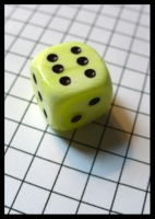 Dice : Dice - 6D - Ice Cream Color Single Yellow With Black Pips